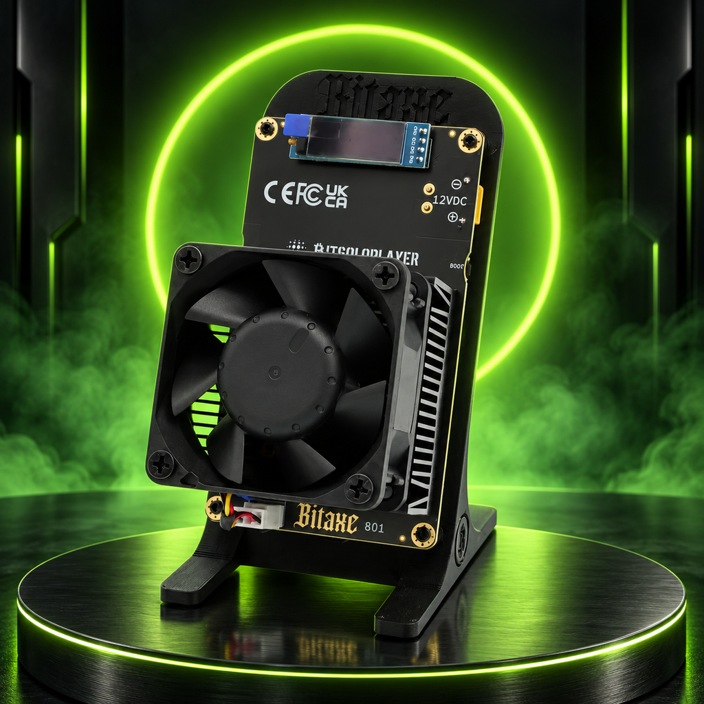 Bitaxe GT 801 'Gamma Turbo' — Black · Studio photo 3
