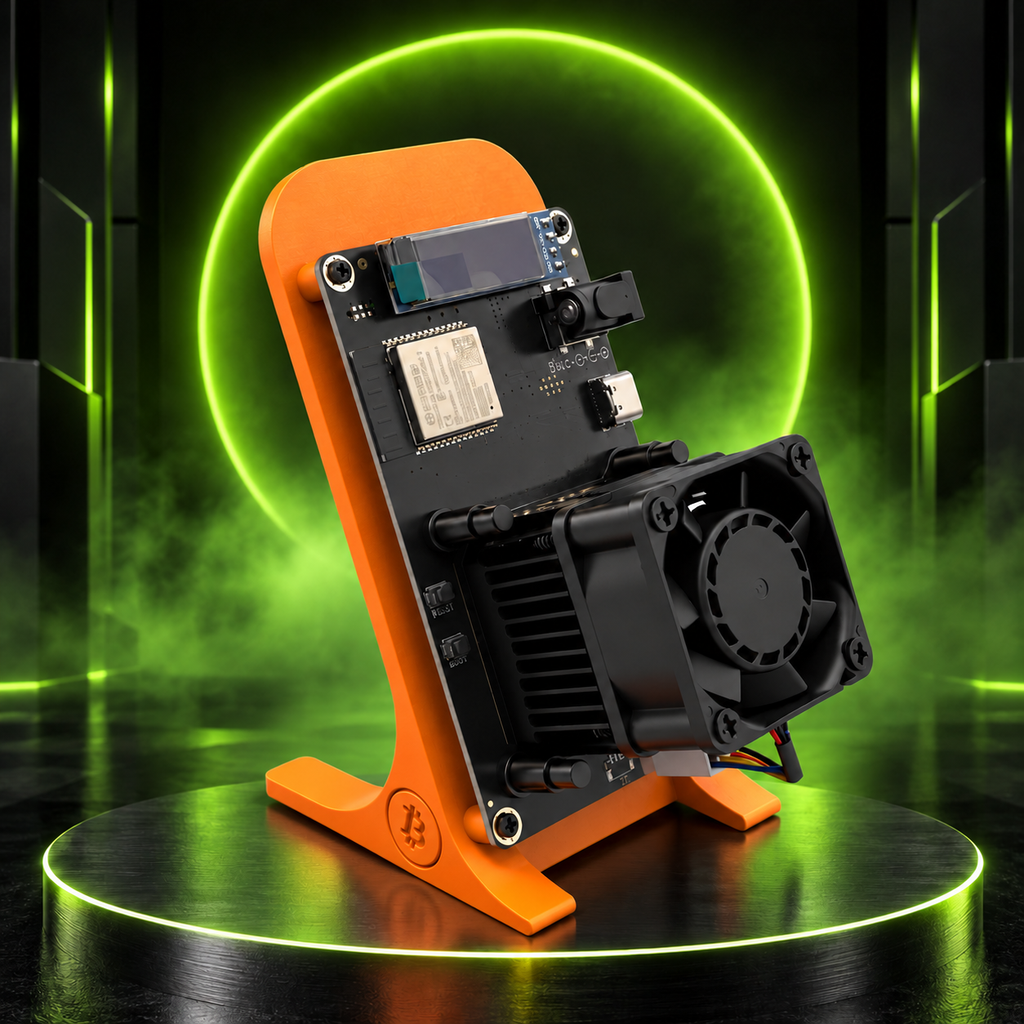 Bitaxe Gamma 601 — Orange · Studio photo 4