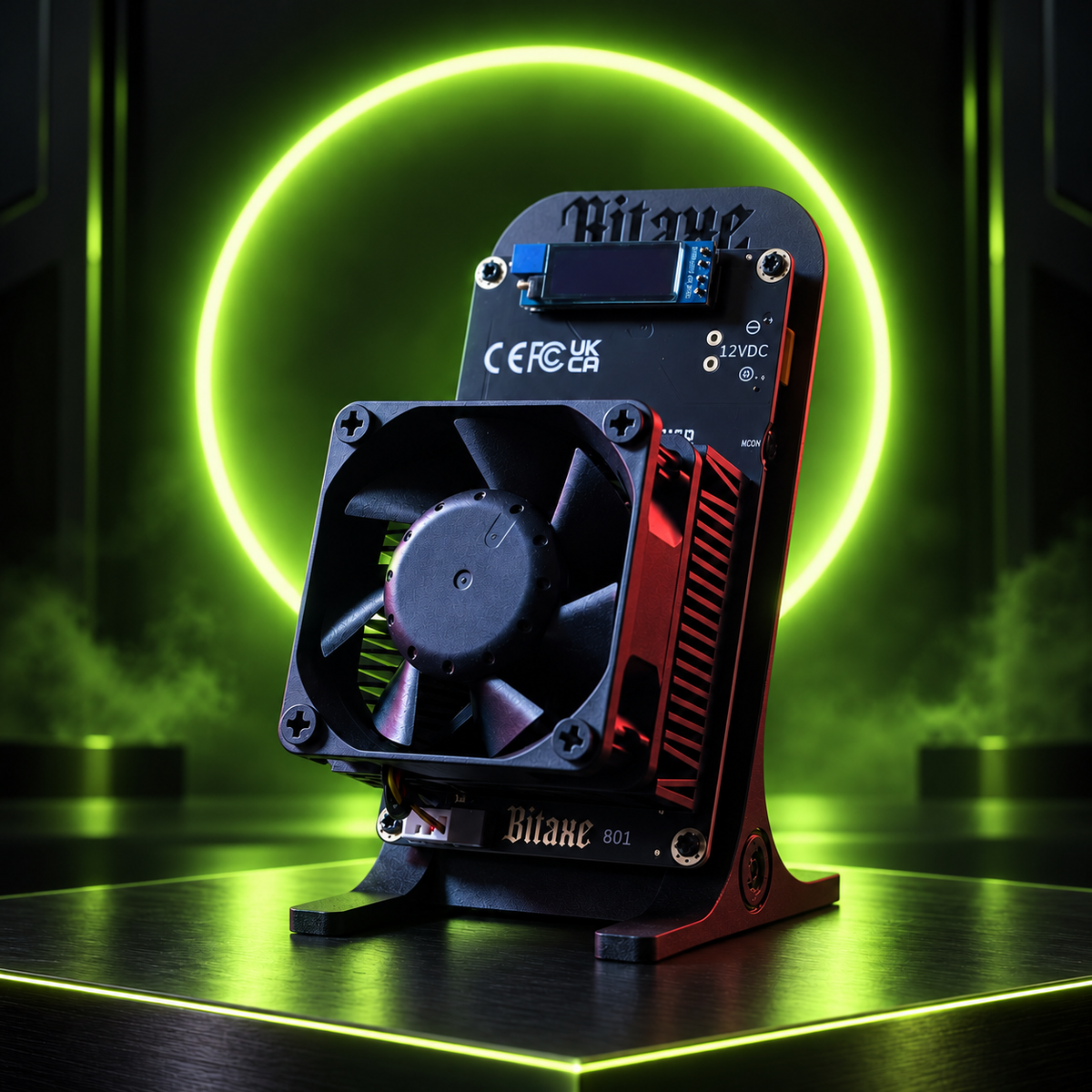 Bitaxe GT 801 'Gamma Turbo' — Black · Studio photo 1