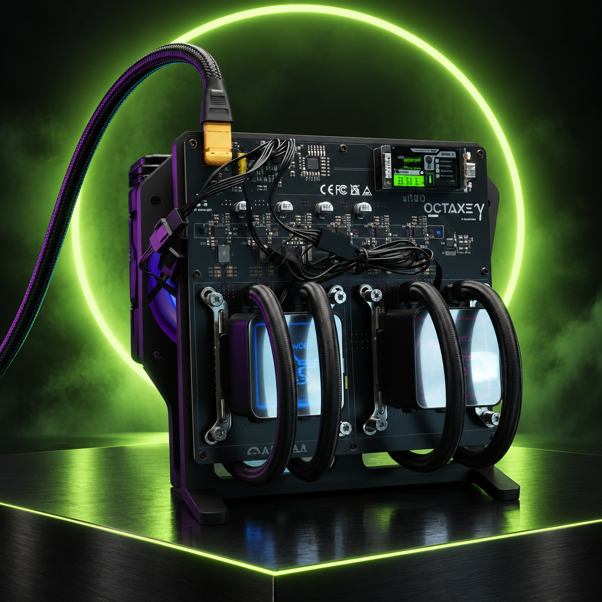 NerdOCTaxe Titan Rev 3.1 LED Hydro — Studio · styled photo