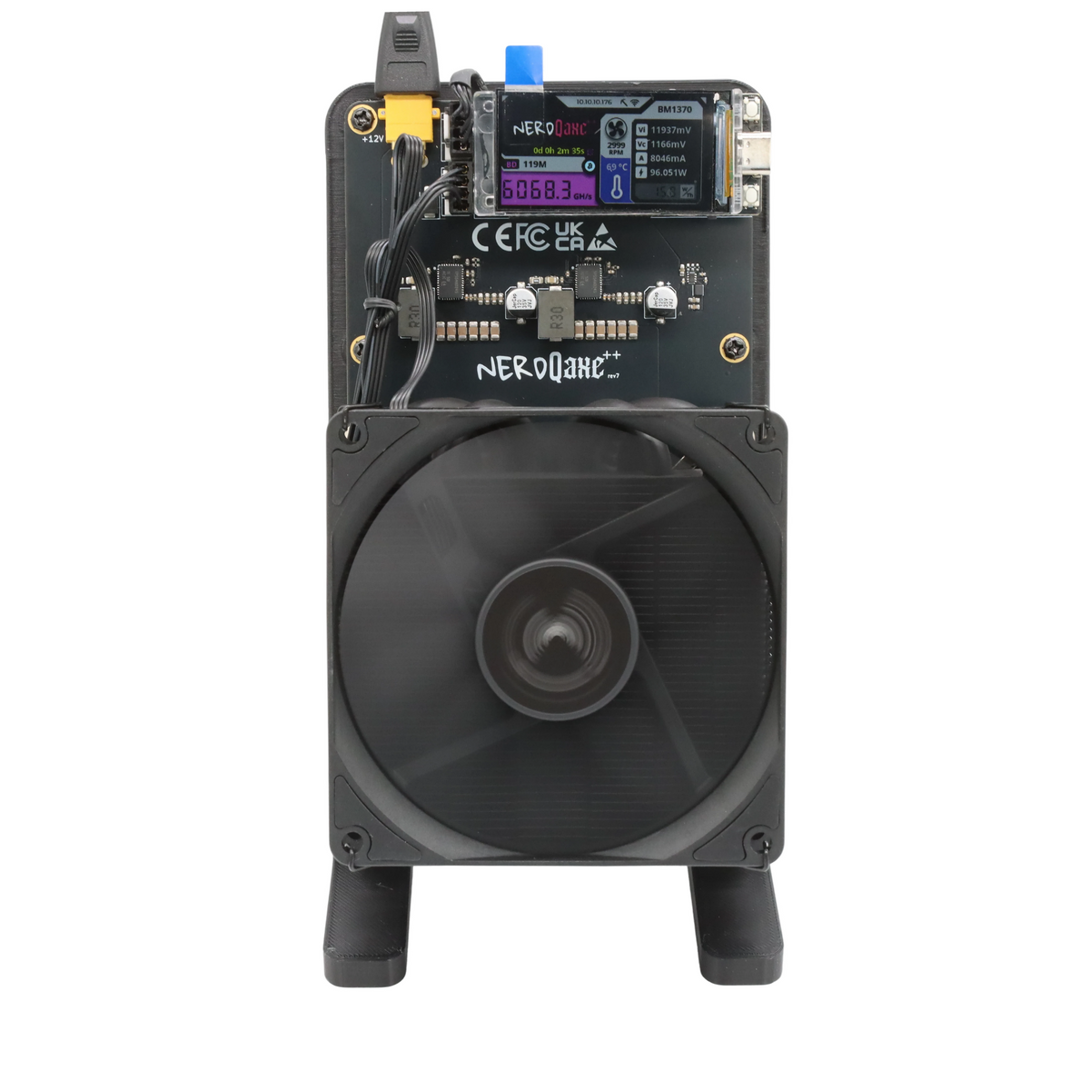 NerdQaxe Rev7 Air black and orange — supplier photo 11
