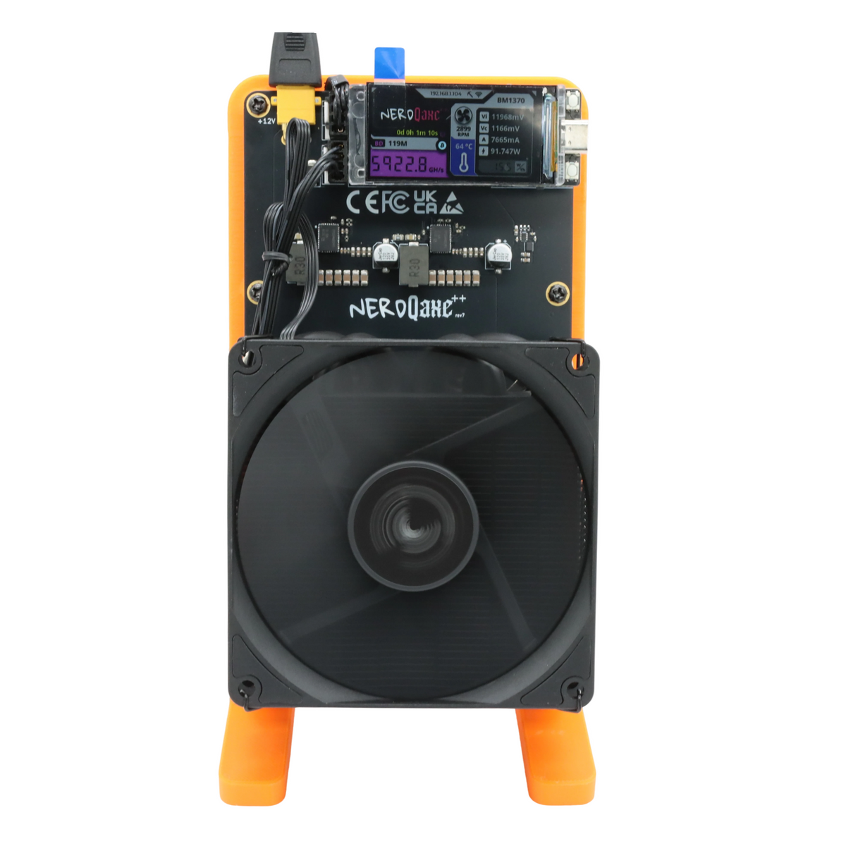NerdQaxe Rev7 Air black and orange — supplier photo 20