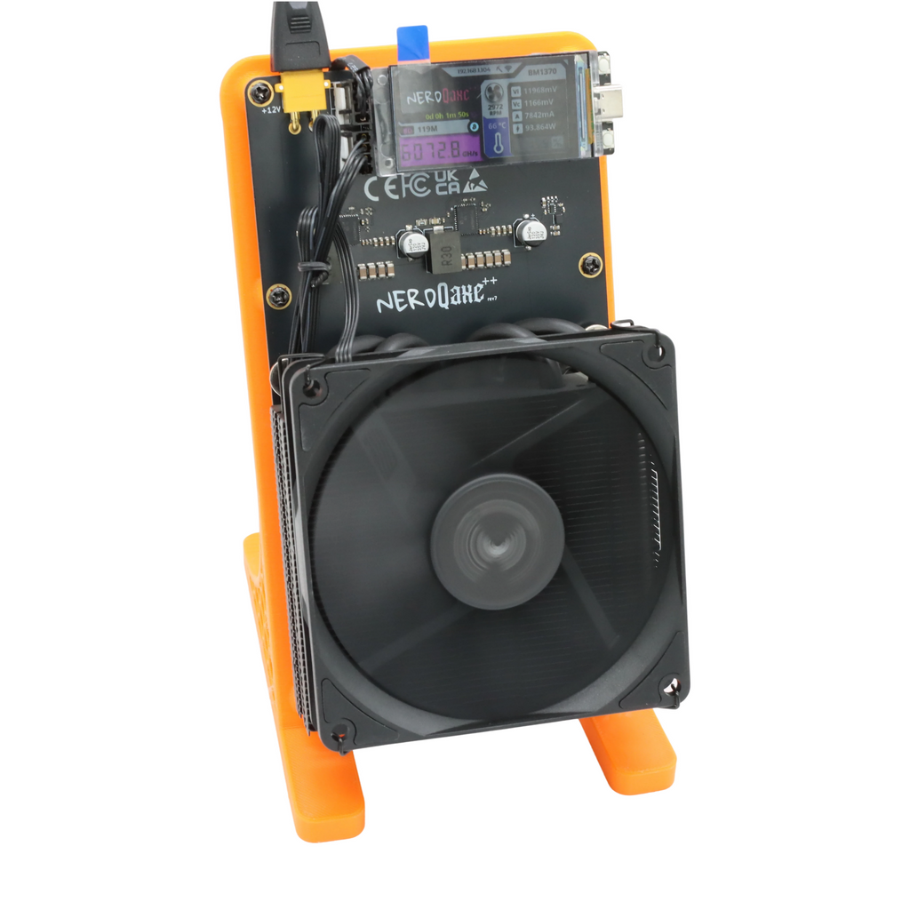 NerdQaxe Rev7 Air black and orange — supplier photo 22