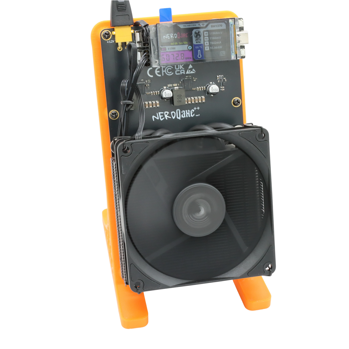 NerdQaxe Rev7 Air black and orange — supplier photo 23