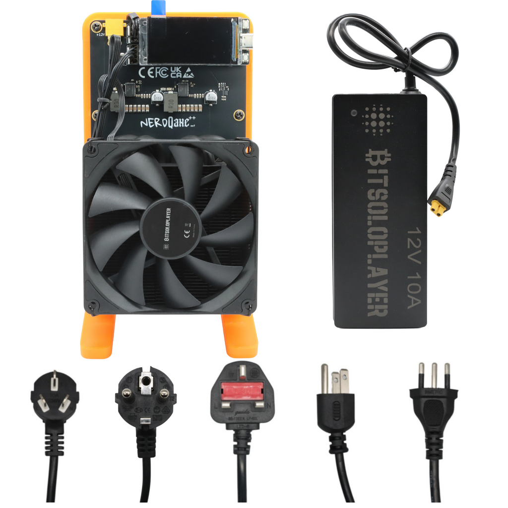 NerdQaxe Rev7 Air black and orange — supplier photo 24