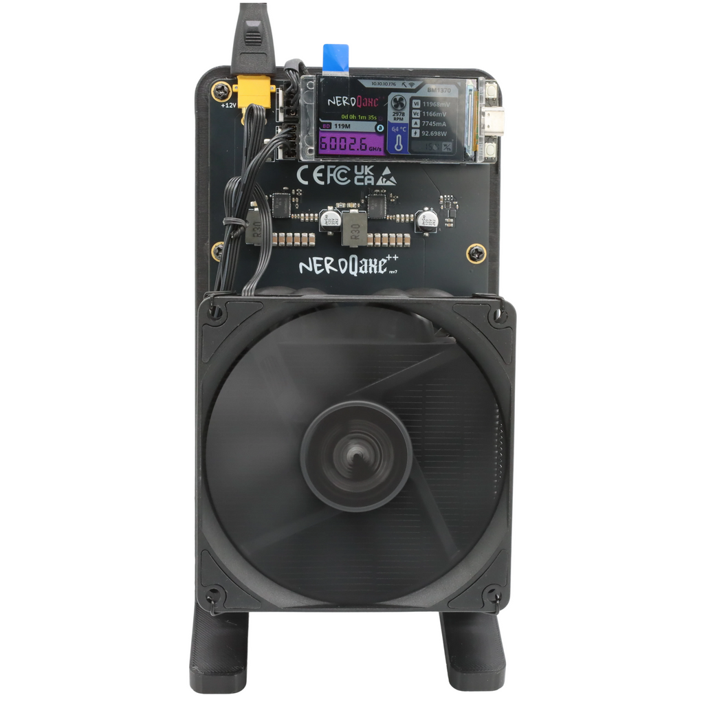 NerdQaxe Rev7 Air black and orange — supplier photo 8