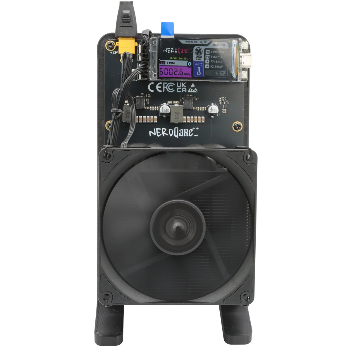NerdQaxe Rev7 Air black and orange — supplier photo 8